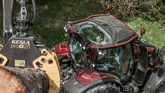 valtra tractor and twintrac wood